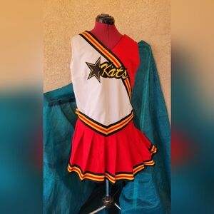 Vintage Cheerleader Uniform Top Skirt Preppy Cosplay  sz M L